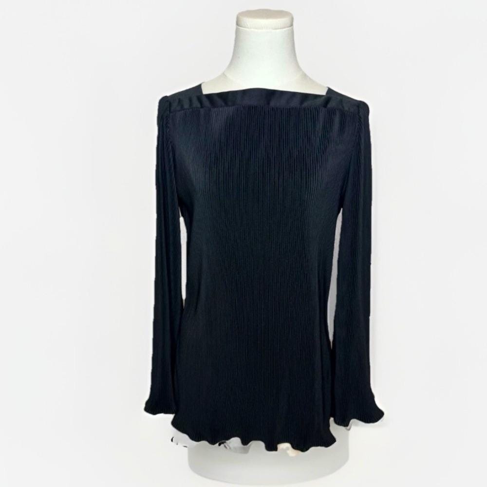 VTG 70s Koret of California Women's pleaded‎ blouse with square neckline. - Picture 3 of 13